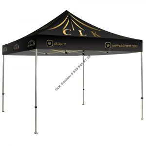 CLK 3x3 Tavan Logo Baskılı Katlanabilir Tente Gazebo Stand Çadır İmalatı Satışı